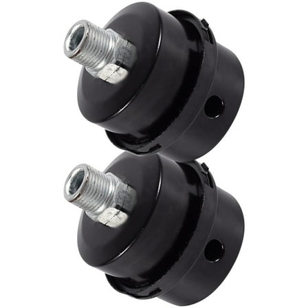 IBASETOY 2Pcs Air Compressor Parts Pneumatic Air Muffler Moisture Blocking Metal Black For Exhaust System