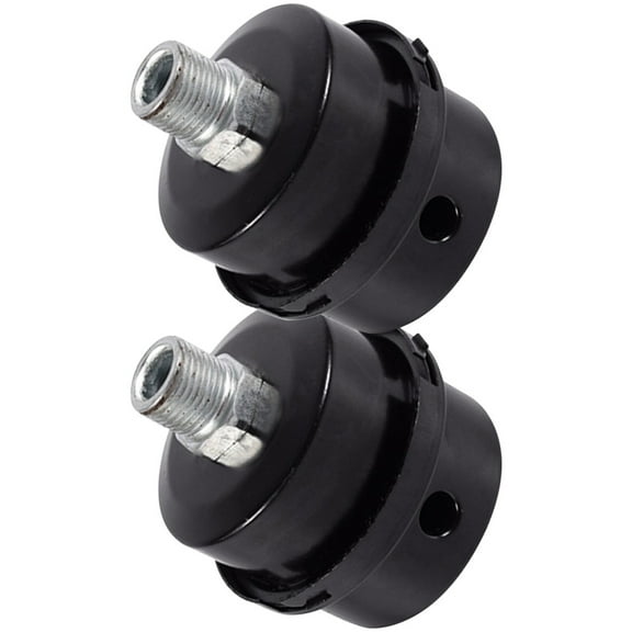 IBASETOY 2Pcs Air Compressor Parts Pneumatic Air Muffler Moisture Blocking Metal Black For Exhaust System