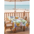 thumbnail image 2 of Outdoor Tablecloth with Umbrella Hole for Patio/Picnic/Party/Camping, Sunflowers Waterproof Table Cloth Rectangle Table Cover Washable, Spring Flowers Butterflies Hydrangea Watercolor (60"x 120"), 2 of 8