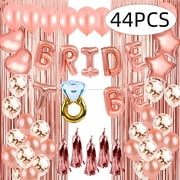 Bridal Shower Decorations Bachelorette Party Favors Supplies Kit Rose Gold Bride To Be Fringe Curtain Balloons Backdrop 44PCS