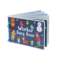 KOYPTL Busy Book for Toddlers 0-6 8-12 Months,Infant Crinkle Toy for Early Educational Tear Flip,Tummy Play Time Cloth book Serson Sensory Toy for Learning Crawling Toy Christmas Birthday Presents