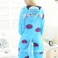 thumbnail image 3 of Alaiyaky Onesies Pajamas Unisex Adult for Women Men Animal Costume Cute Onesies Flannel Cartoon Cosplay Halloween Sleepwear Christmas New Year gifts, 3 of 8