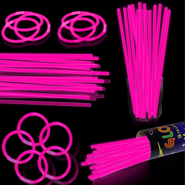 Glow Sticks XiawalangZhuo, 8 pulgadas, rosas, paquete de 100 unidades