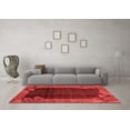 thumbnail image 3 of Ahgly Company Indoor Square Abstract Red Modern Area Rugs, 5' Square, 3 of 4