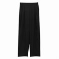 thumbnail image 4 of Bovemsi Casual Pants for Women 2025 New Women's High Waisted Straight Leg Trousers Beach Trousers with Pockets, 4 of 5