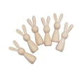 thumbnail image 1 of 6 piezas de muñecas de clavija de madera, conejos de madera sin terminar, piezas decorativas de madera, muñecas de clavija de conejo para proyectos de, 1 of 9