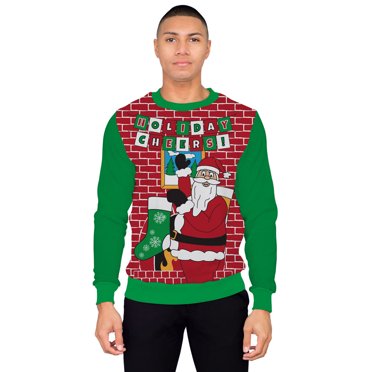 Holiday Cheers! Santa With Beer Holder Stocking  Sweater main image 1