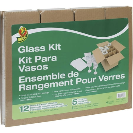 - Duck Glass Kit, 12 Reusable Pouches & 5 Dividers (Box Not Included)