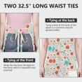 thumbnail image 6 of Pioneer Flower Floral Print Pattern Apron for Women and Men, Cotton Linen Waterproof with Pockets, Adjustable, 33x27 Inch for Kitchen, Gardening, BBQ, Salon, 6 of 6