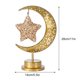 thumbnail image 3 of Iron Moon Lamp Orb Lamp Muslim Holiday Decorative Lamp Bedroom Table Lamp Ambient Modeling Lamp (Moon Rattan Star Hooked Model), 3 of 5