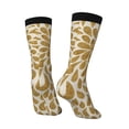 thumbnail image 5 of Uemuo Gold Drops Pattern Women's Crew Socks, Soft Durable Breathable Moisture-Wicking with Odor Control Cotton socks, 5 of 9