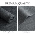 thumbnail image 4 of XINQIHANG Faux Linen Placemats Set of 4-12 x 18 Inch, Heat Resistant Double Layered Durable Burlap Farmhouse Place Mats, Non-Slip Washable Rustic Table Mats for Dining, Kitchen, Party（Dark Grey, 4 of 7