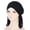 Black, variant on Women Trendy Stretch Hide Hair Arc Design Plaits Beanie Hat Head Hair Wrap Cap