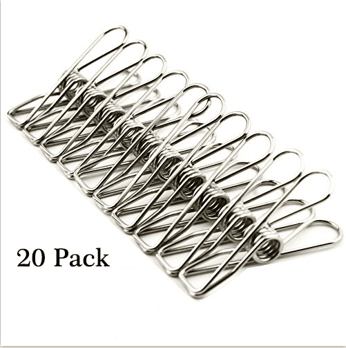 10-100x Stainless Steel Clothes Pegs Hanging Clips Pin Laundry Windproof Clamp 