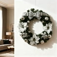 thumbnail image 7 of 15.7 Inch Christmas Wreath for Front Door, Artificial Poinsettia Wreath with Red Berry Pine Cone & Ball Ornaments, Indoor Outdoor Xmas Holiday Door Wall Decorations, 7 of 7