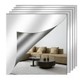 thumbnail image 3 of Bgsha 5 PCS Mirror Flexible Sheets Adhesive Self Decorative Plastic Decor Wall Home, 3 of 7