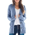 thumbnail image 1 of Guardurnaity Suéter de mujer con cuello en V, botón, prendas de vestir exteriores, abrigo de otoño de punto de manga larga, amarillo, M Prendas para la parte del cuerpo Azul L Guardurnaity AP003363-23, 1 of 6