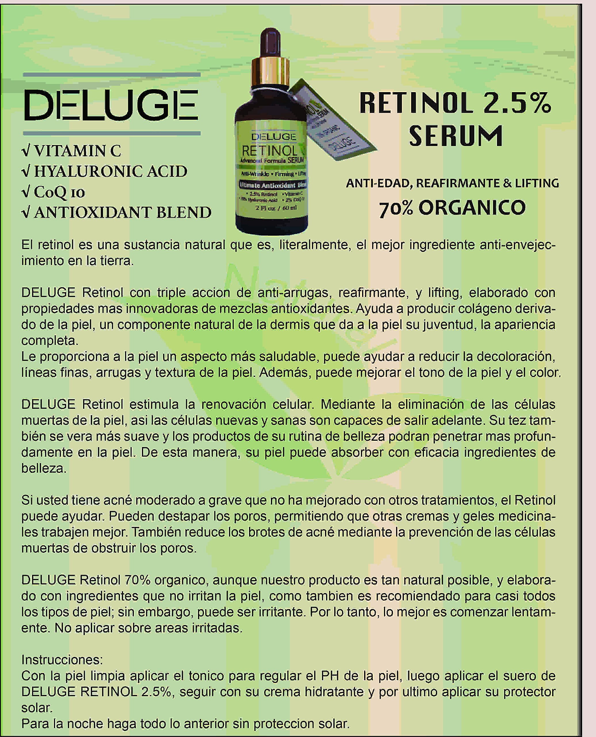 Deluge Rational Face serum with vitamin C, Hyaluronic Acid & CoQ10 – Anti-Aging & Anti-Wrinkles Advanced formula (2 FL oz)