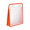 thumbnail image 3 of jinwen File Bag Clear Document Bag Art Portfolio Bag for Projects Classroom Teacher Orange, 3 of 9