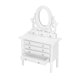 thumbnail image 1 of Tocador en miniatura de madera de alta simulación, mesa de baño para casa de muñecas a escala 1:12 con espejo, 1 of 4