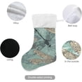 thumbnail image 3 of Coolnut 17.7 Inch Christmas Stockings, 2 PCS Beautiful Dragonflies Presonalized Large Stocking Sock for Family Holiday Xmas Party Decorations, 3 of 7