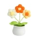 thumbnail image 3 of Flor de ganchillo, miniplantas artificiales en maceta, maceta de flores tejida a mano Estilo B, 3 of 9