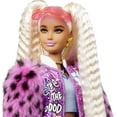 thumbnail image 6 of Barbie Extra Doll 8 In Varsity Jacket With Furry Arms and Pet Teddy Bear, 6 of 7