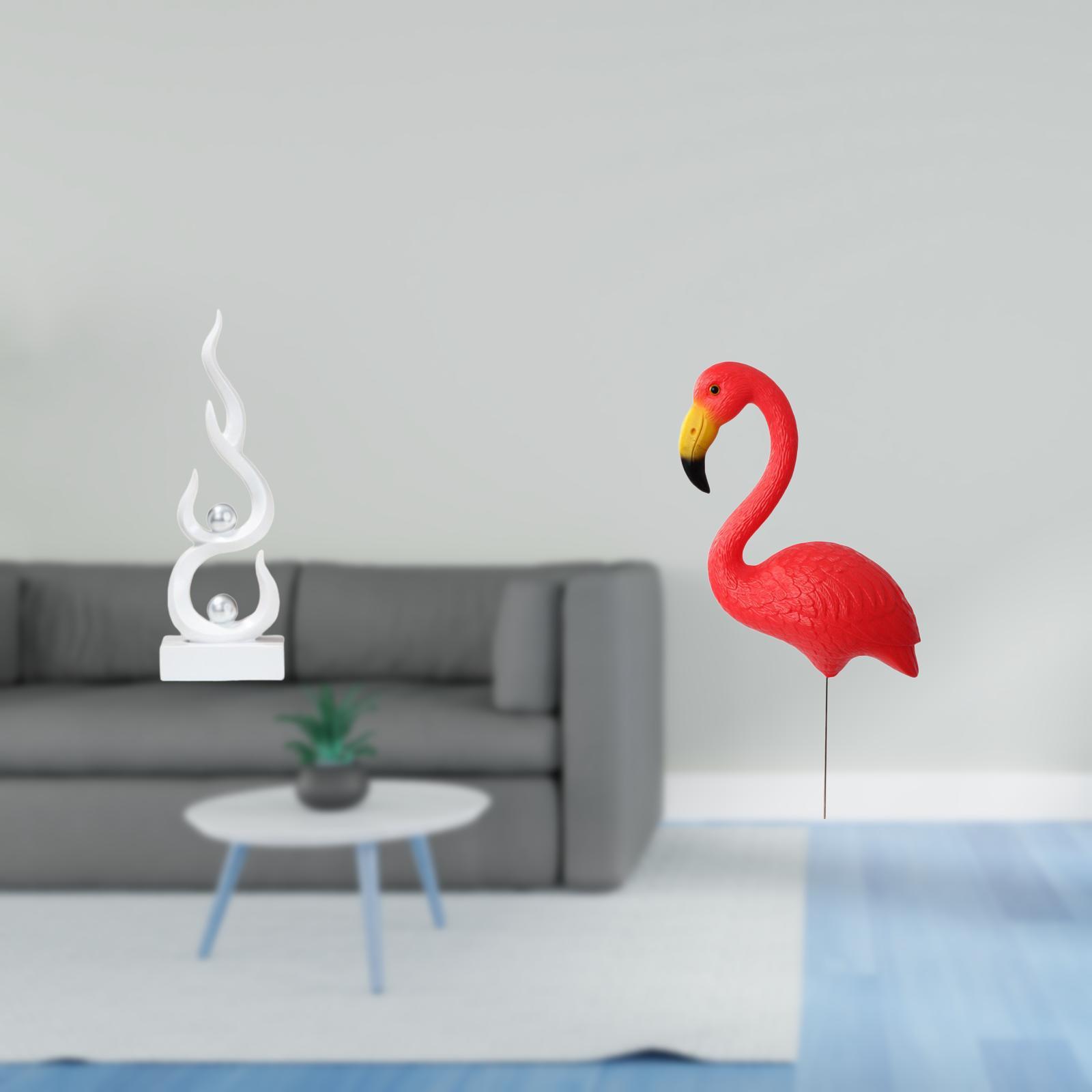 Dualoai Modern Resin Flame Bird Sculpture Figurine for Patio Office Bookshelf and Garden Yard Art Ornament Holiday Spring Decor Gift