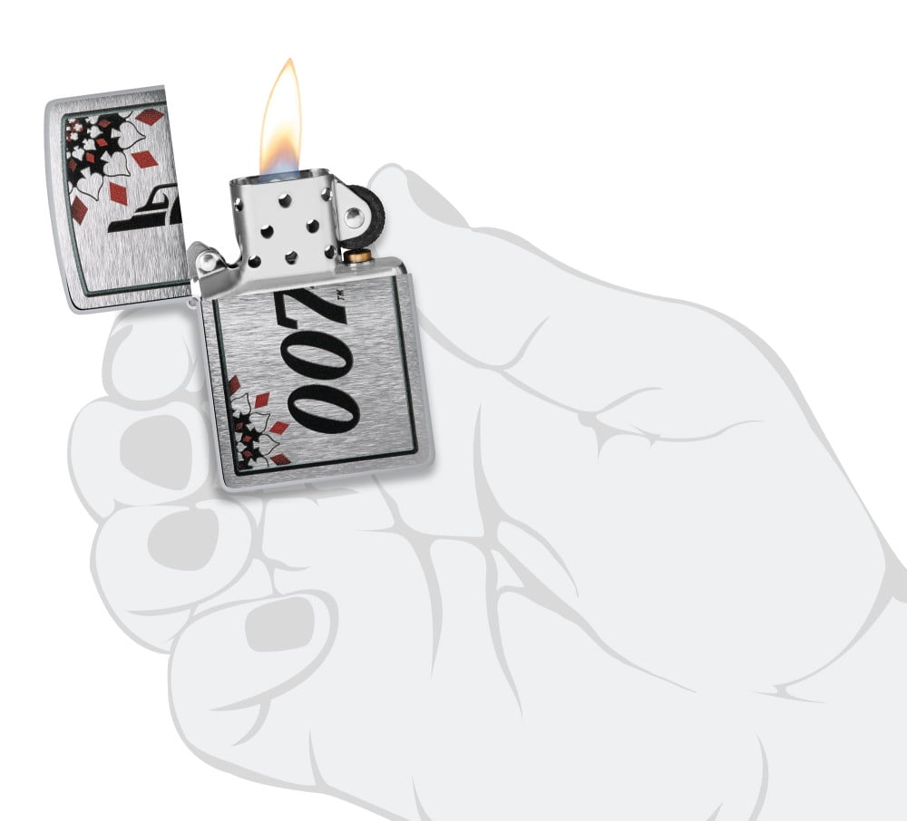 Zippo James Bond Brushed Chrome Pocket Lighter