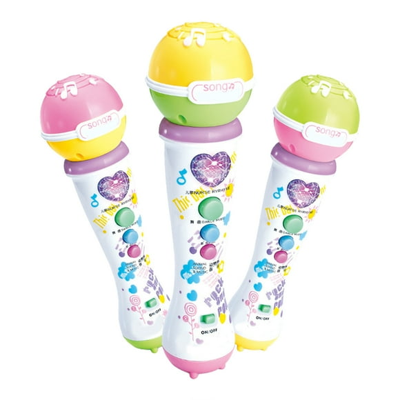 TIELUTT Microphone pour Enfants avec Fonction de Changement de Voix, Guitare Musicale Karaoké pour Tout-Petits, Instruments Gonflables pour Tout-Petits de 3 Ans, Anniversaire pour Enfants, Bandes de Fête pour Chaises à l'École