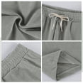 thumbnail image 6 of VV AVEORS Mens Corduroy Shorts Casual Elastic Waist Drawstring Bermuda Shorts 2026 Baggy Summer Lightweight Beach Lounge Short Light Gray 2XL, 6 of 8