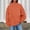 Orange#4, variant on pstuiky Women's Mock Neck Oversized Sweatshirt, Long Sleeve Casual Pullover Top Trendy Solid Color Fall Outfit for Daily Wear