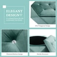 thumbnail image 6 of S-HOME Velvet Polygon Diamond Tufted Storage Ottoman, Cozy Seating Solution with Practical Design for Home Organization,Green, 6 of 12