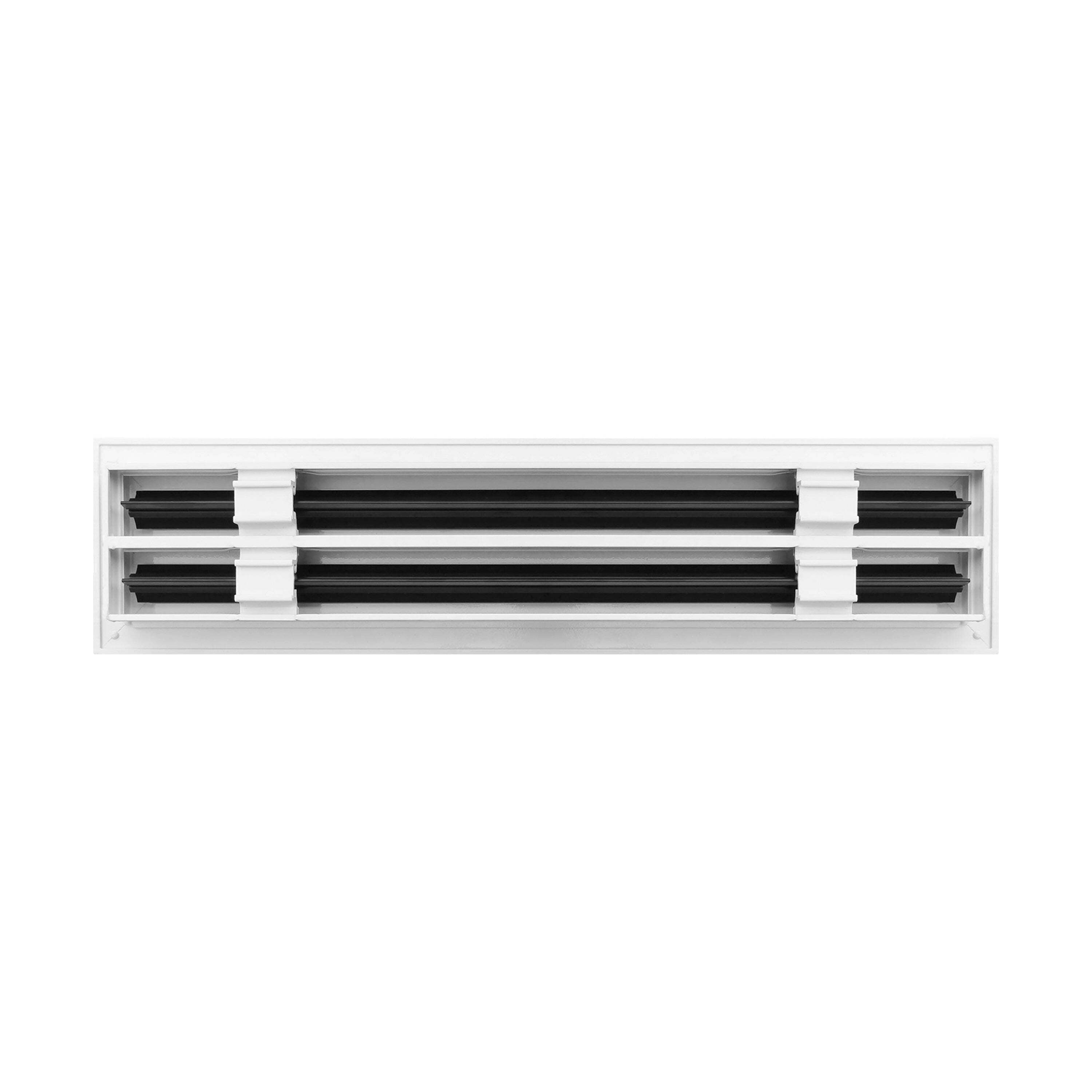 BUILDMART - 18" Linear Slot Diffuser - (2 Slot) Double Slot - White Decorative Aluminum Air Vent - Heating and Cooling Modern AC Vent Cover for Ceiling, Walls & Floors - Texas Buildmart