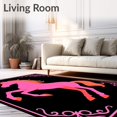 thumbnail image 2 of ODIKA 3'x5' Machine Washable Non-Slip Area Rug, Galloping Stallion Latch Hook Kit Crochet Canvas Needlework High Traffic Rug with Pad, Pink, 744801, 2 of 8
