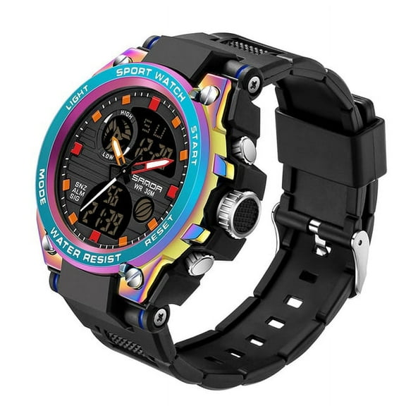 Explojoy Men's Luxury Military Sport Watch – Multicolor Quartz Wristwatch, 50M Waterproof