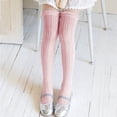 thumbnail image 4 of Eltusu Girls Knee-High Socks, Casual Knitting Cotton Stretchy Tight Dance Socks Pink Size 3-10T, 4 of 7