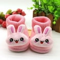 thumbnail image 2 of Baby Girl Boy Warm Crib Shoes Newborn Soft Sole Cartoon Booties First Walkers, Pink, 2 of 7