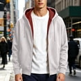 thumbnail image 3 of Stamzod Zip Up Hoodie Men Fall Winter Long Sleeve Drawstring Hooded Jackets Casual Cotton Oversized Hoodies with Pockets, 3 of 10