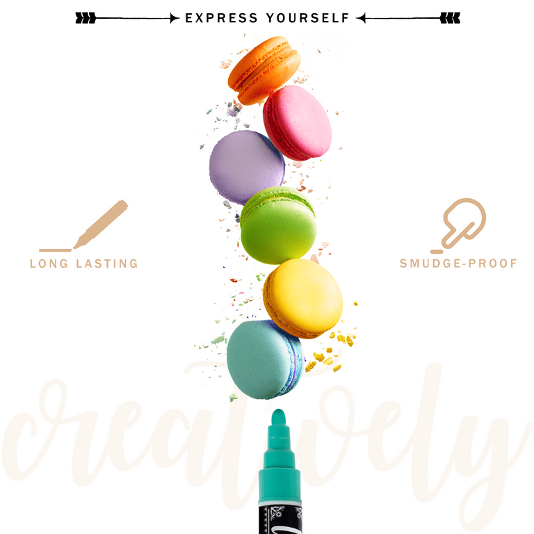 8ct Liquid Chalk Markers- Macaron Pastel Colors by Loddie
