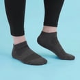 thumbnail image 3 of BambooMN Women's Rayon from Bamboo Athletic Ankle Socks - Charcoal - Size 10-13 - 4 Pairs, 3 of 4