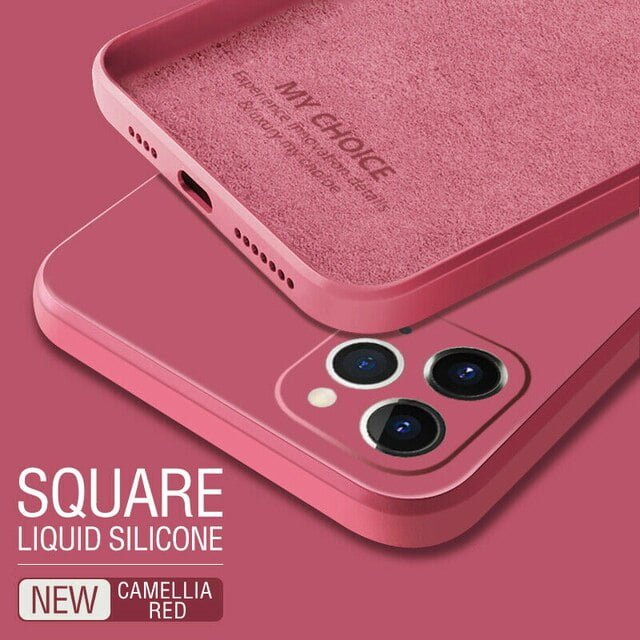 Funda de silicona líquida cuadrada Original para Xiaomi Redmi Note 10, 9, 8, 7 Pro, 9 S, Redmi K40, K20, 9A, Mi 11, 10T Pro, 9 SE, Poco F3 Fivean unisex