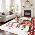 thumbnail image 2 of Large Area Rugs for Living Room Bedroom, Merry Christmas 5'x8' Rug Washable Carpet Runner Indoor Outdoor, Ice Cream Snowflakes Candy Pine Needles Non Slip Floor Mats Rug for Kitchen, Bathroom, 2 of 8