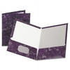 Oxford Marble Design Laminated High-Gloss Twin Pocket Folder Purple 25/box 51626