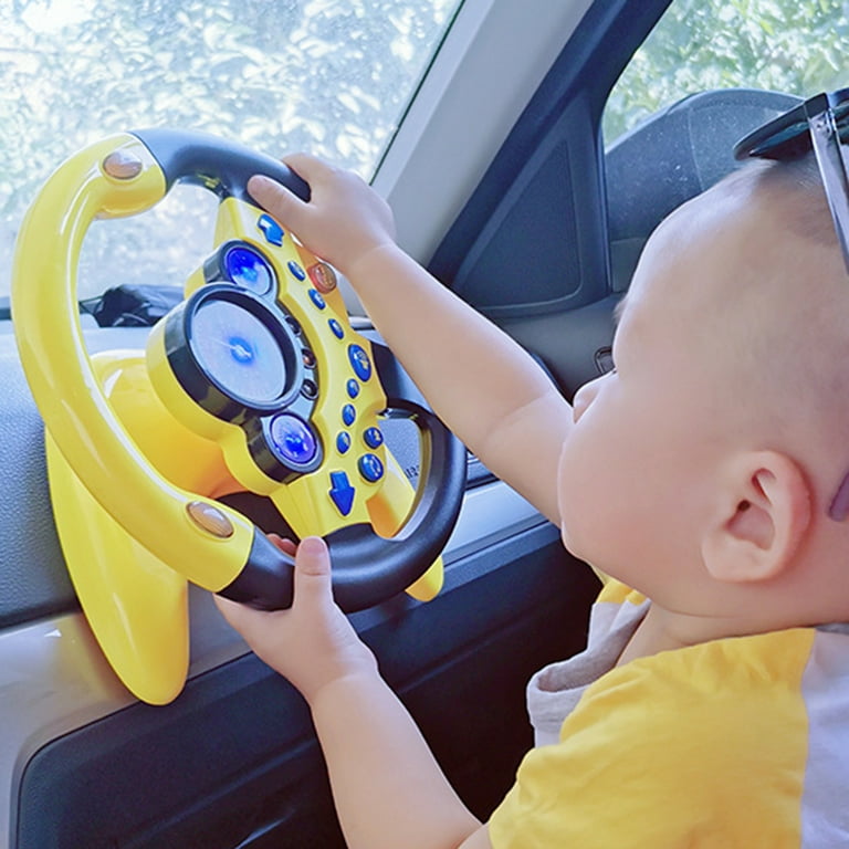 MIRROR Passenger Seat Steering Wheel Toy with Music Light Kids Car