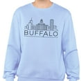 thumbnail image 2 of Skyline Buffalo New York Sweatshirt Unisex 2X-Large Light Blue, 2 of 5