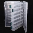 thumbnail image 2 of Lixada 27*18*4.7CM Double Sided High Strength Transparent Visible Plastic Fishing Lure Box 14 Compartments with Drain Hole Fishing Tackle, 2 of 5