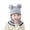 Grey, variant on Kids Winter Plus Velvet Thickened face Protection Scarf Skull Caps Cute Beanie Cap Winter Soft Warm Knit Caps