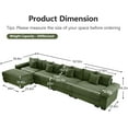 thumbnail image 2 of 170" Oversized Cloud Modular Sectional Couch| Corduroy L Shaped Sofa|Extra-Thick Armrests|12 Throw Pillows|Good Resilience Cushion|Ergonomic Design|Easy Assembly|for Living Room,Office -Green, 2 of 9