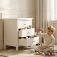 thumbnail image 2 of LAZZO 3-Drawer Nightstand, Storage Side End Table for Bedroom and Living Room, White, 2 of 9